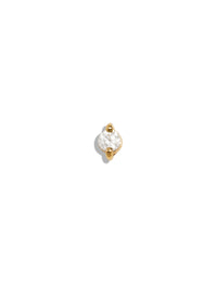 Tiny Diamond Yellow Gold Single Stud