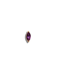 Amethyst Marquise Yellow Gold Stud