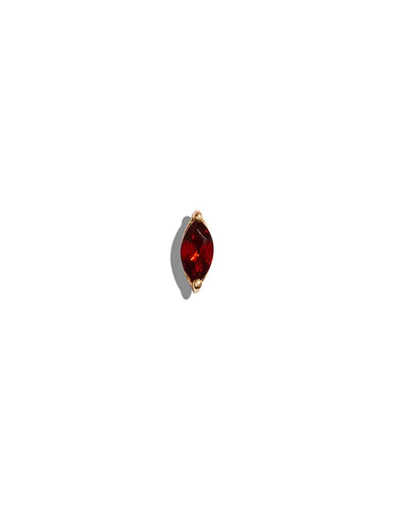 Garnet Marquise Yellow Gold Stud