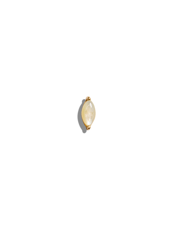 Pearl Marquise Yellow Gold Stud