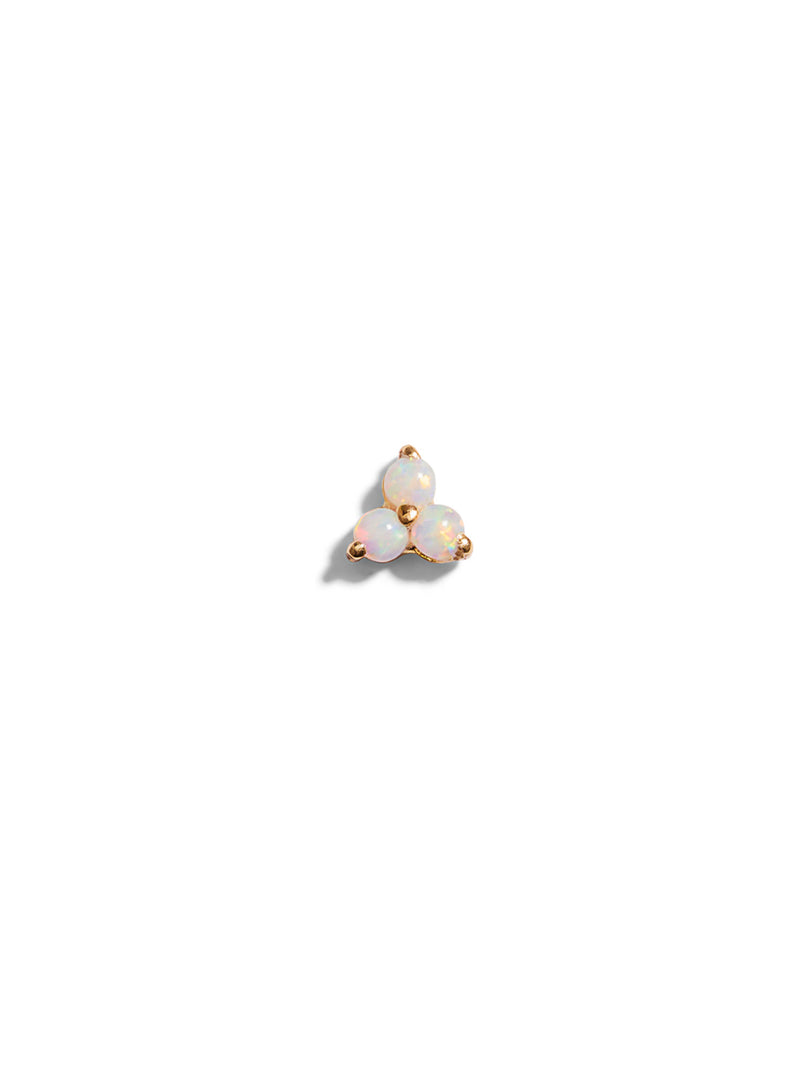 Tri-Opal Yellow Gold Stud