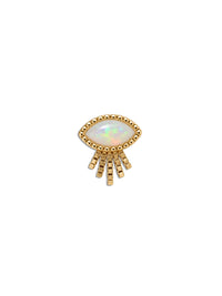 Marquise Opal Fringe Yellow Gold Stud