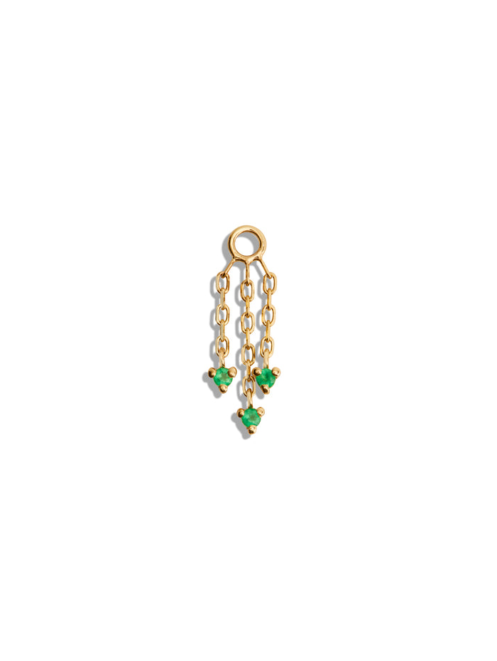 Green Chalcedony Esme Yellow Gold Charm