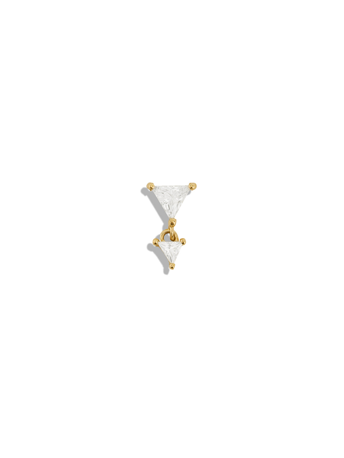 Dreamy CZ Yellow Gold Threadless Stud