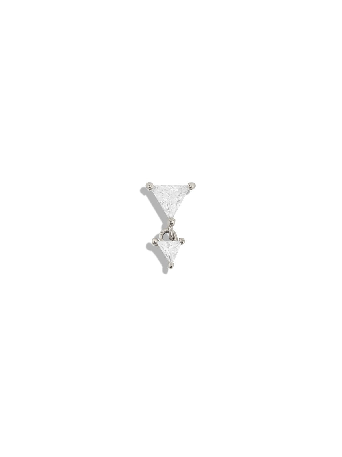 Dreamy CZ White Gold Threadless Stud