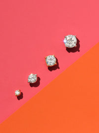 3.5mm Diamond White Gold Stud