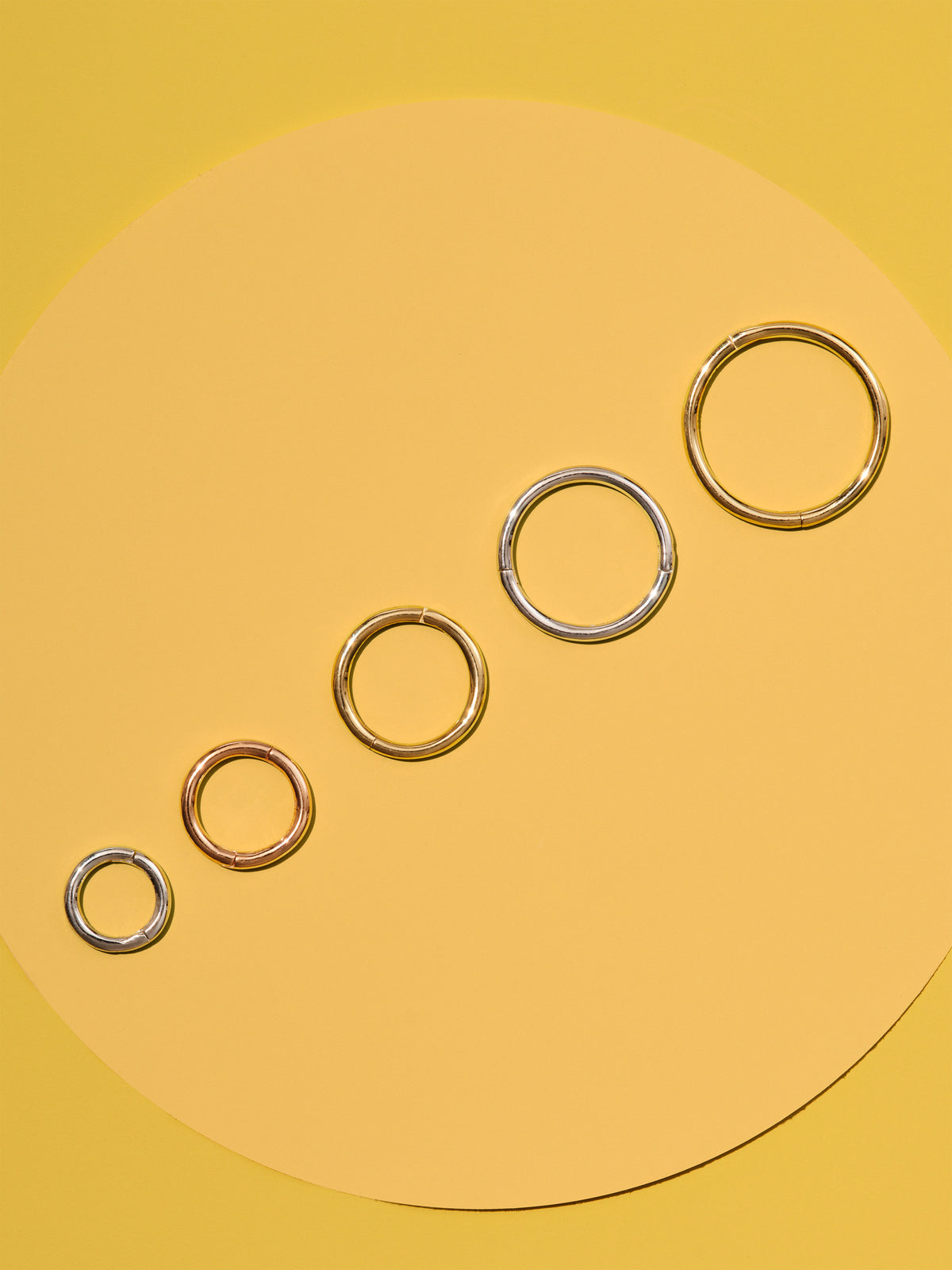 8mm Yellow Gold Clicker Single Hoop Earring