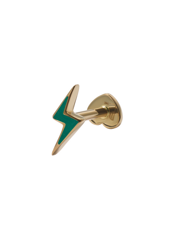 WL X PL Malachite Lightning Bolt Threaded Stud