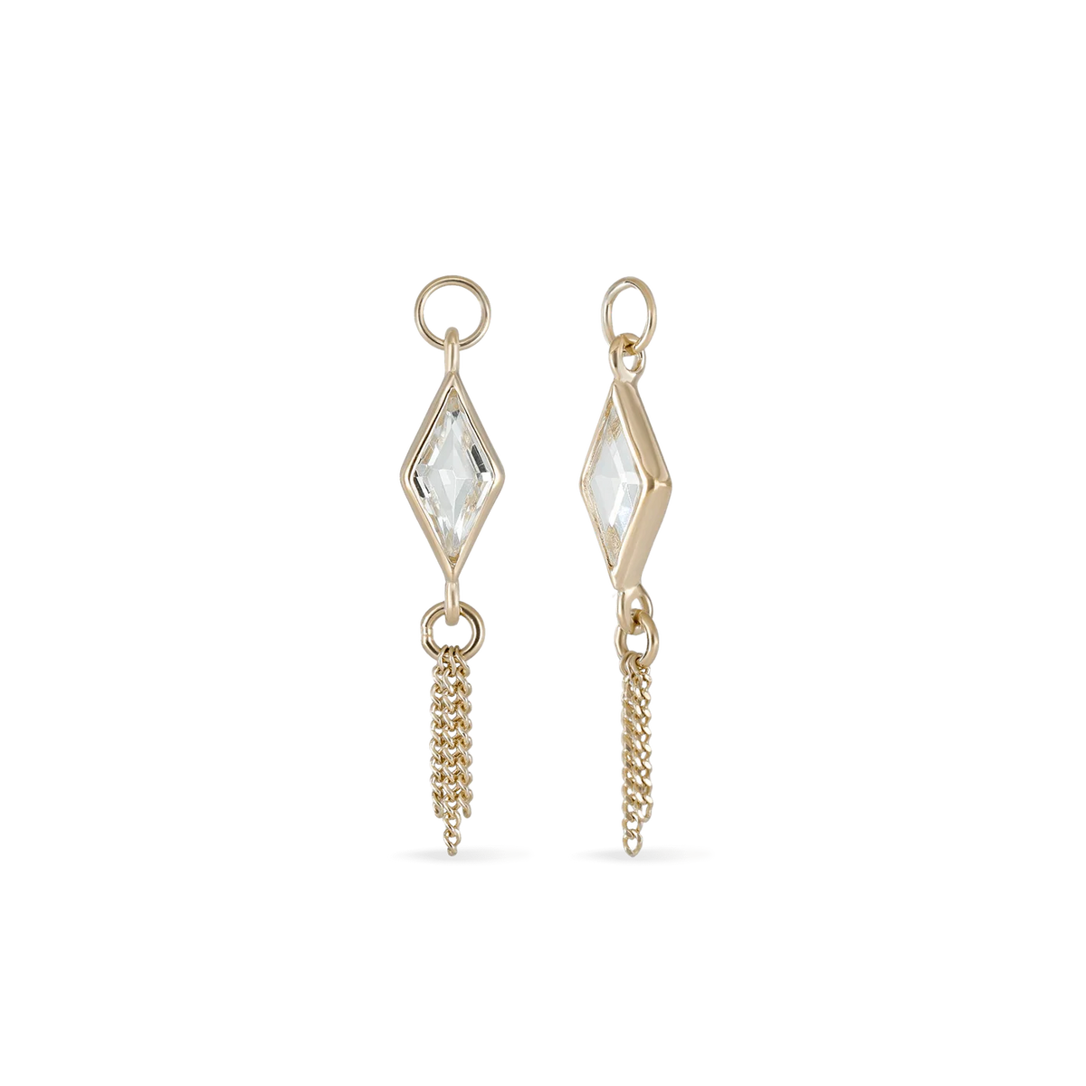 Xena Rhombus Gemstone Tassel Chain Charm