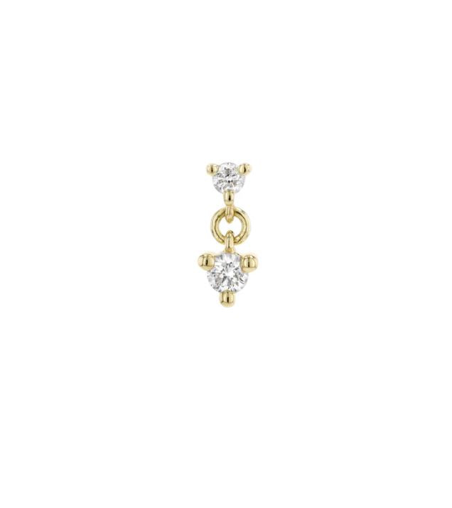 Cascade 2 Reverse Diamond Yellow Gold Stud