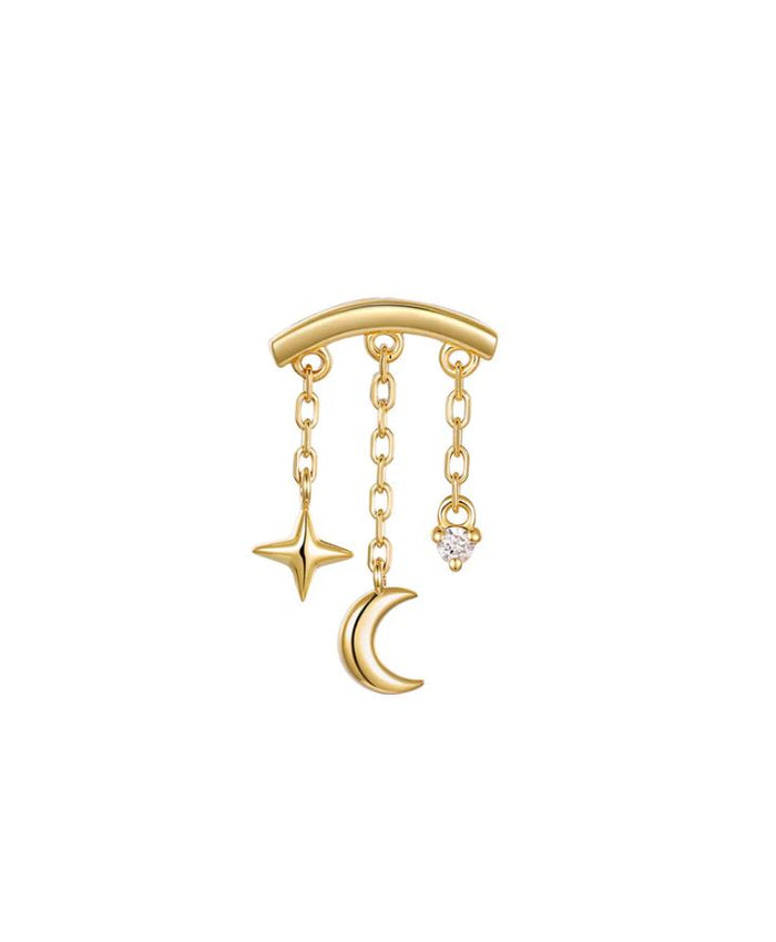 Diamond Cassiopeia Yellow Gold Threadless End