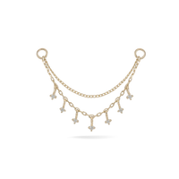 Ember Tiny Diamond Charm Double Chain