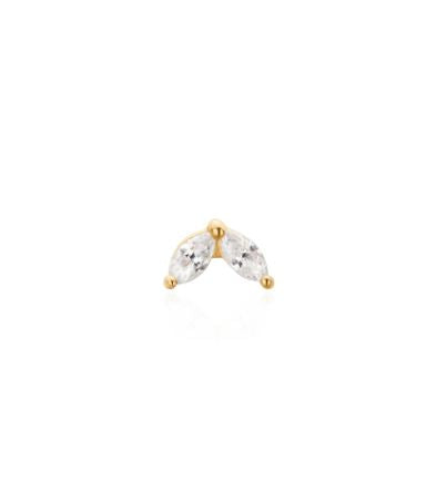 Ellie CZ Yellow Gold Threadless End