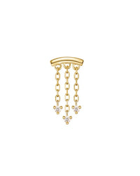Esme Diamond Yellow Gold Bar End Stud