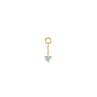 Blue Topaz Gia On Chain Yellow Gold Charm