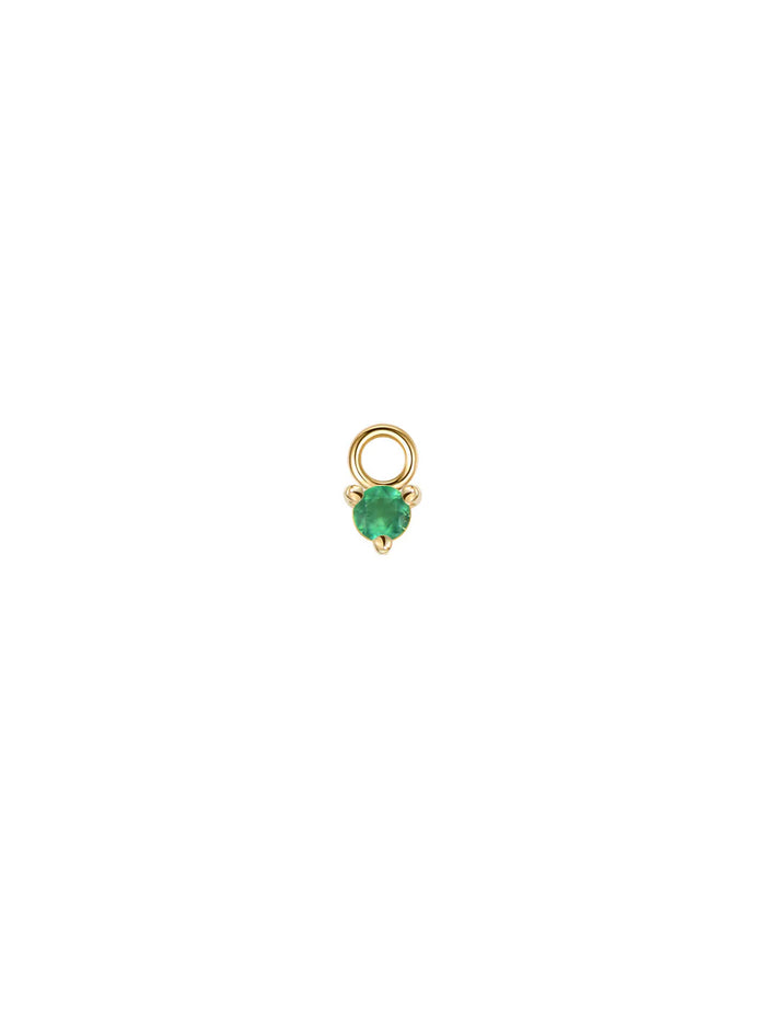 Green Chalcedony Gia Yellow Gold Charm