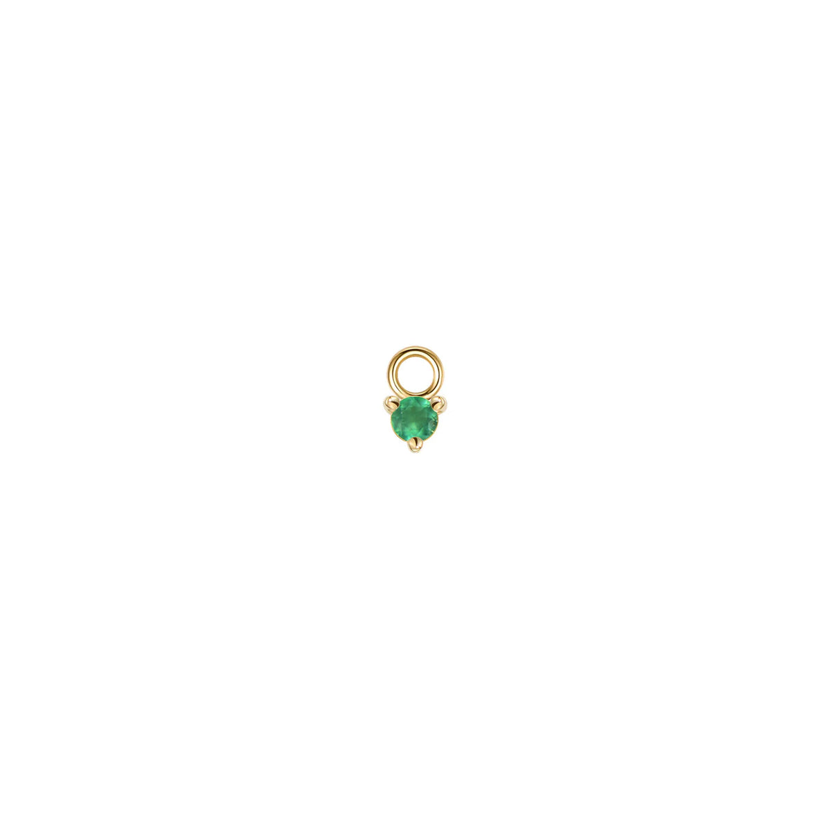 Green Chalcedony Gia Yellow Gold Charm