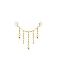 Yellow Gold Hera Chain With 3 Marquise Beads