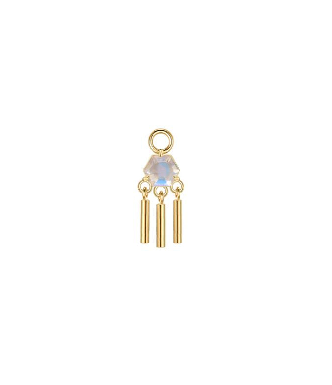 Hex Moonstone Wind Chime Charm