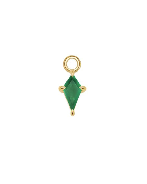 Green Chalcedony Jace Yellow Gold Charm