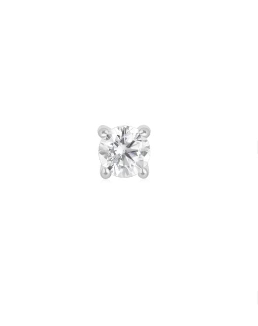Prong Set CZ White Gold Threadless End