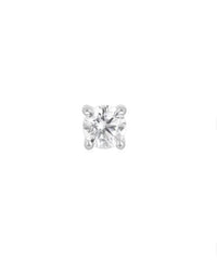 Prong Set CZ White Gold Threadless End