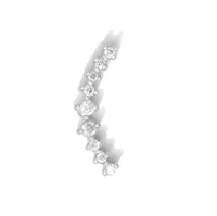 CZ Sling Pin White Gold Stud