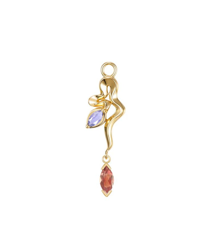 Tanzanite & Pink Garnet Amaryllis Snake Charm