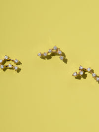 Gemini Constellation Yellow Gold Stud