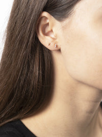 Lightbeam Dual Rose Gold Single Stud Earring