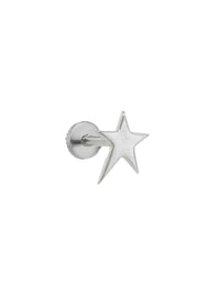 Star Struck Single Stud White Gold Earring