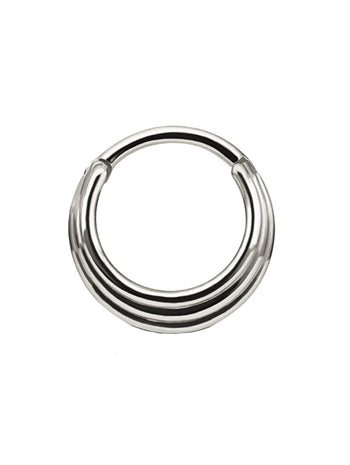 9.5mm Hiranya White Gold Single Hoop Earring