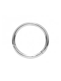 16 Gauge 11mm Plain White Gold Single Hoop Earring