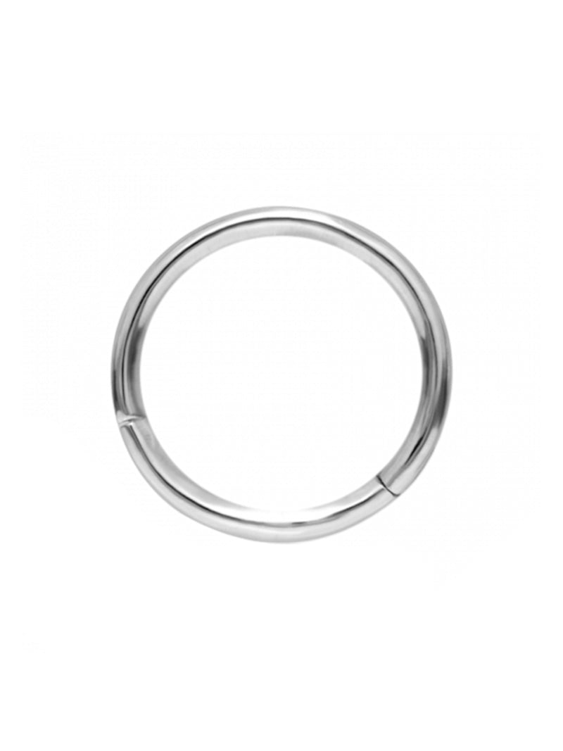 16 Gauge 11mm Plain White Gold Single Hoop Earring