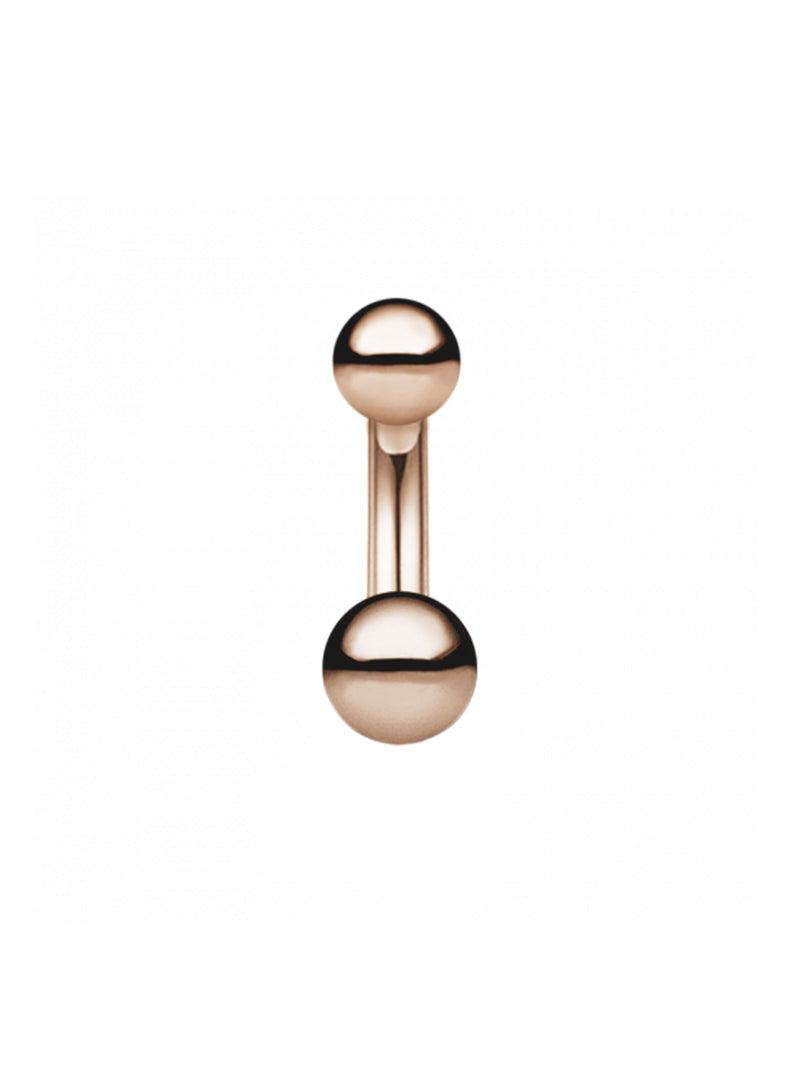 2.5-3mm Rose Gold Ball Rook Barbell