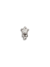 Diamond Figment Pin White Gold Stud