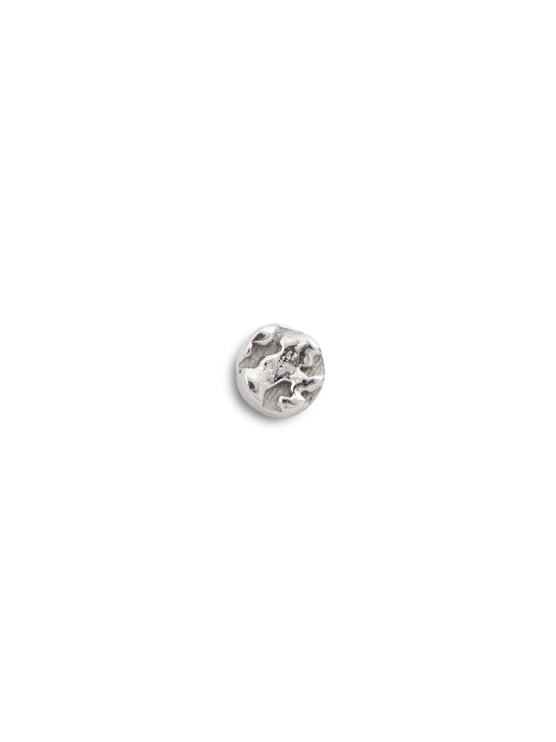 2mm Distortion Disc Pin White Gold Stud