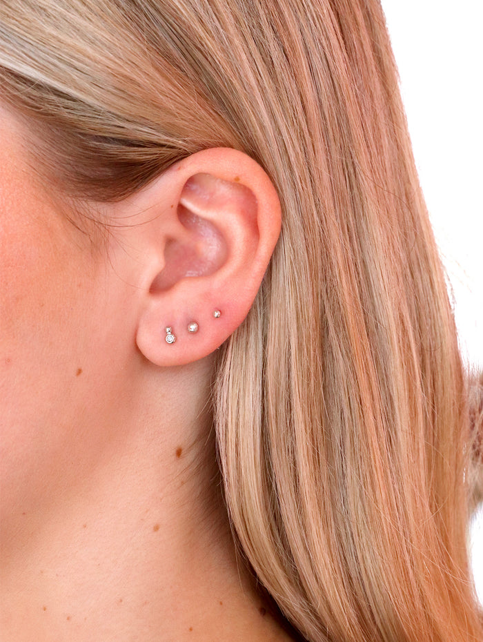 2.2mm White Gold Ball Stud