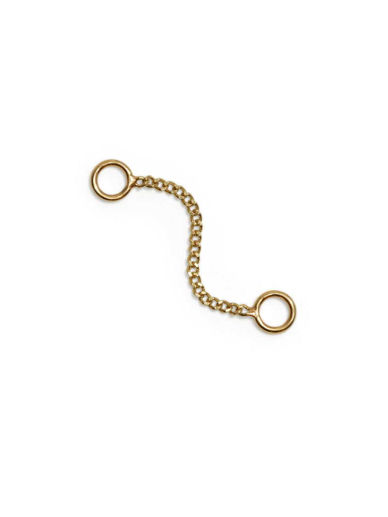 15mm Yellow Gold Faceted Curb Chain