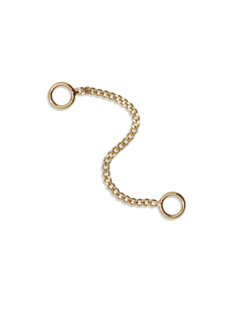 25mm Yellow Gold Faceted Curb Chain