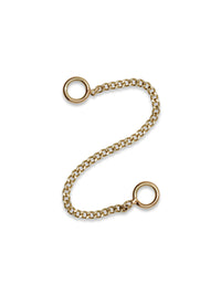 32mm Yellow Gold Faceted Curb Chain