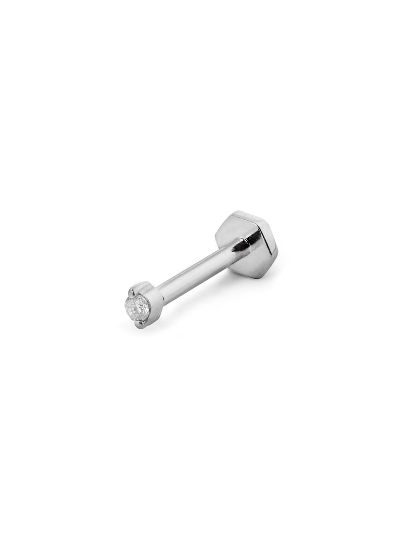 1.5mm Teeny Diamond White Gold Single Stud Earring