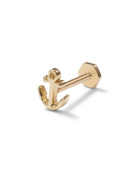 Anchor Yellow Gold Stud