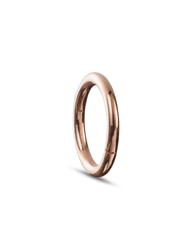 6.5mm Rose Gold Clicker Single Hoop Earring