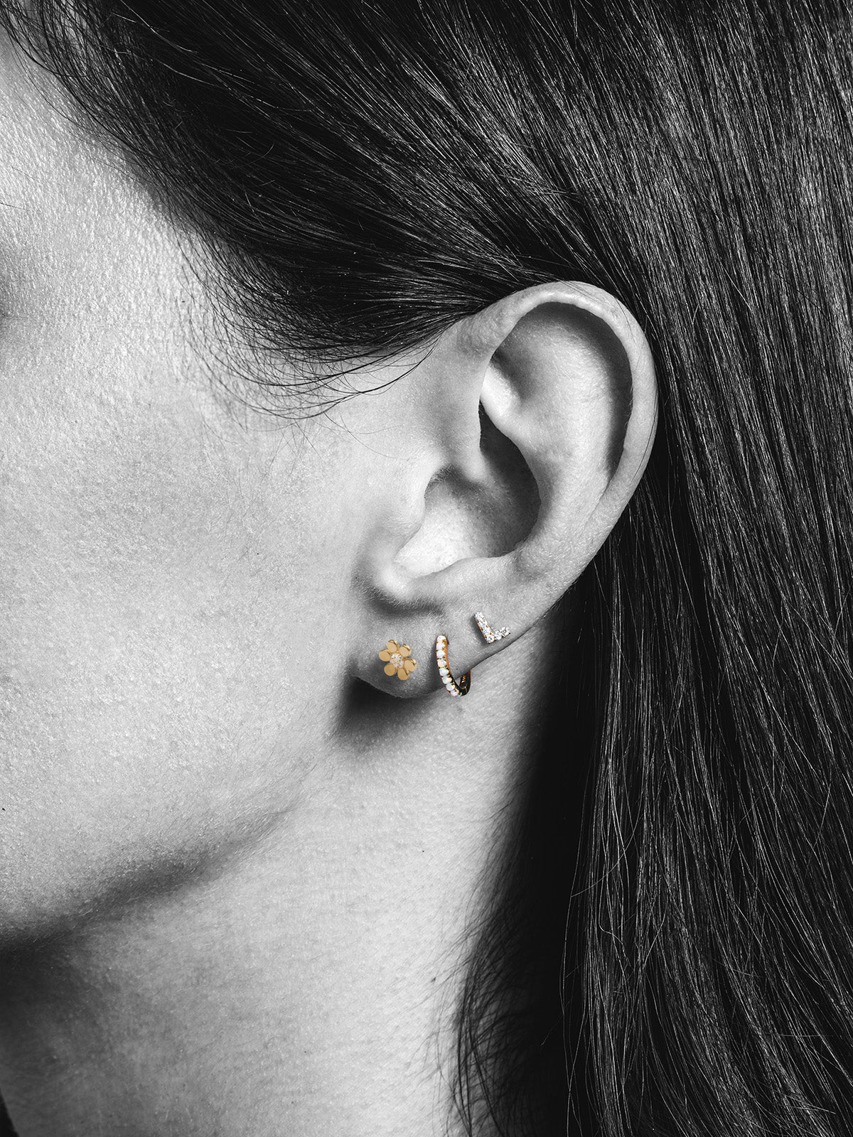 Daisy Yellow Gold Stud