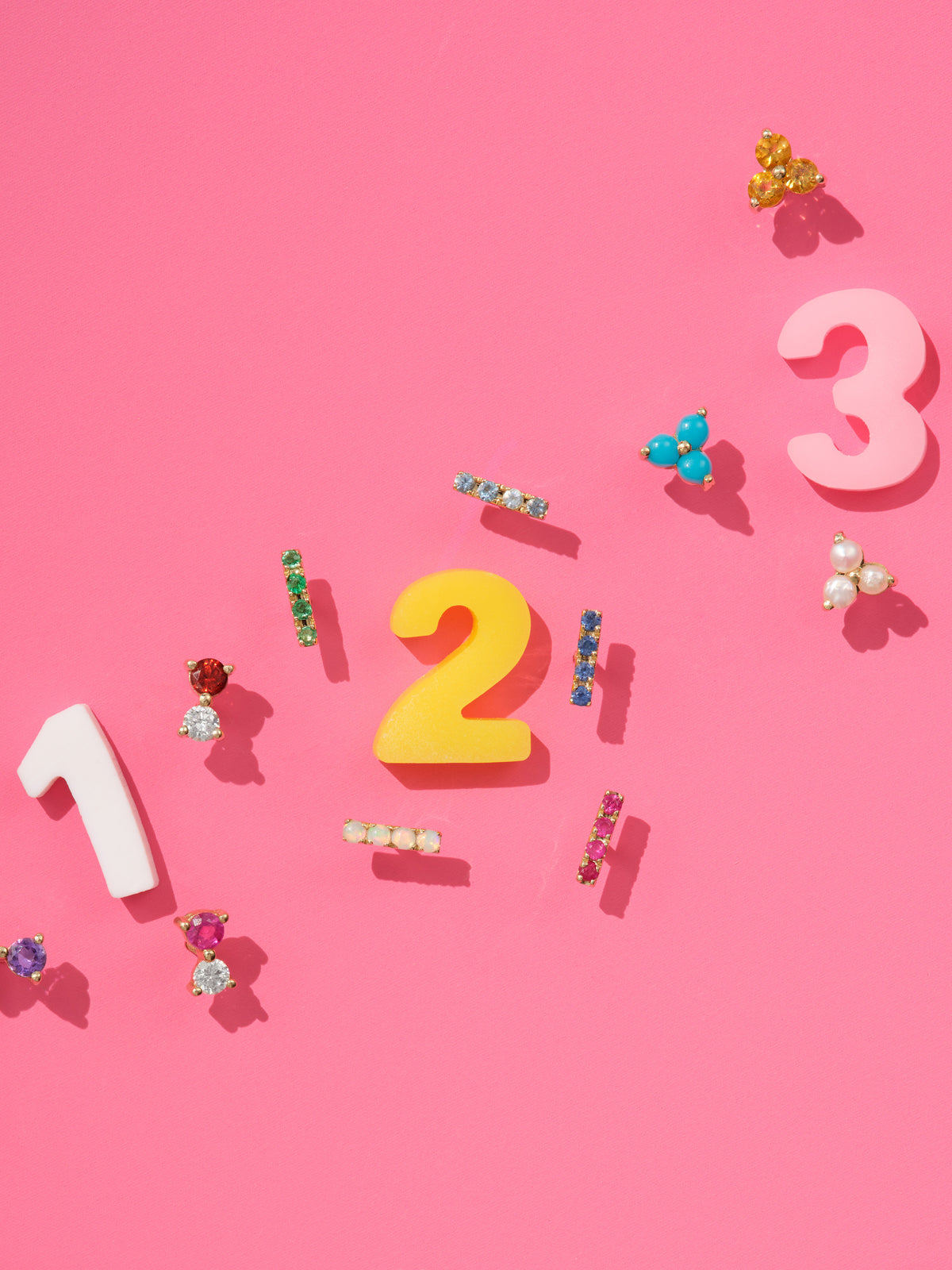 Citrine and Diamond Yellow Gold Stud